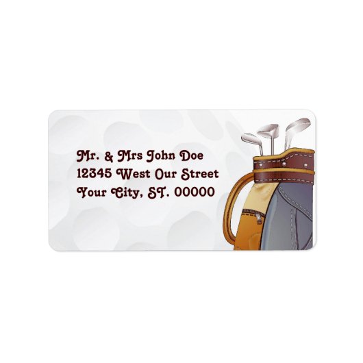 Golf Adressaufkleber (Vorne)