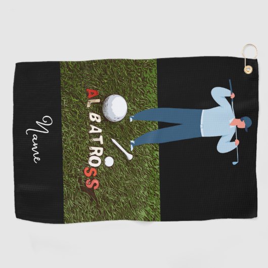 Golf Albatross lustige Geschenke für Golfer Golf H Golfhandtuch (Horizontal)
