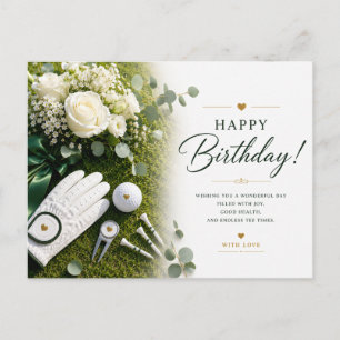Golf Alles Gute zum Geburtstag Beste Wünsche an de Postkarte