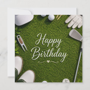 Golf  Alles Gute zum Geburtstag für den Golfer auf Karte