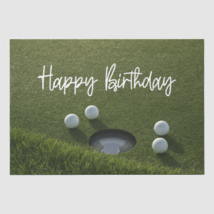 Golf Alles Gute zum Geburtstag Golfball auf Grün Seidenpapier