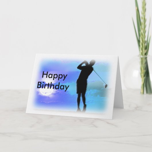 Golf, alles Gute zum Geburtstag Karte (Vorderseite)