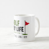 Golf Alltag Golfer Kaffeetasse (VorderseiteRechts)