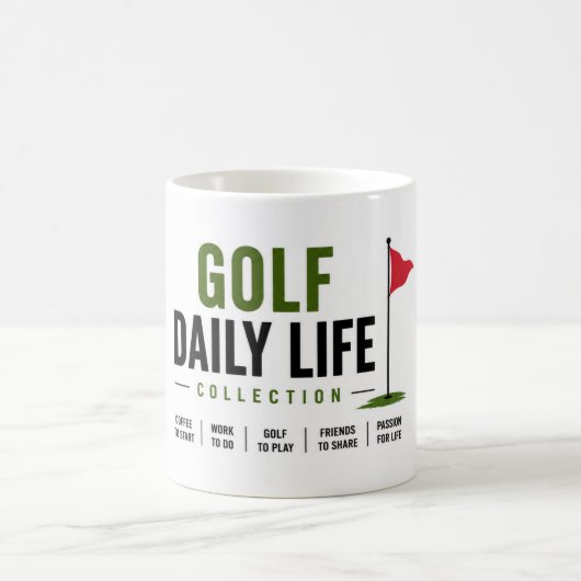Golf Alltag Golfer Kaffeetasse (Mittel)