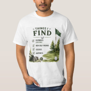 Golf Alltagsleben Lustige Checkliste T-Shirt