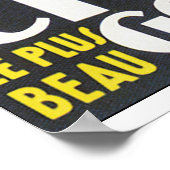 Golf Alpin Vintage Reiseplakat Poster (Ecke)