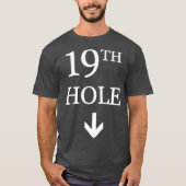 Golf am 19. Loch Arrow Down T-Shirt (Vorderseite)