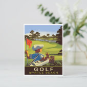 Golf am Myrtle Beach, South Carolina, Reisen Postkarte (Stehend Vorderseite)