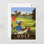 Golf am Myrtle Beach, South Carolina, Reisen Postkarte (Vorne/Hinten)