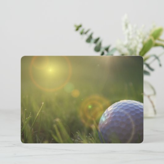 Golf am Sonntag Einladung (Stehend Vorderseite)