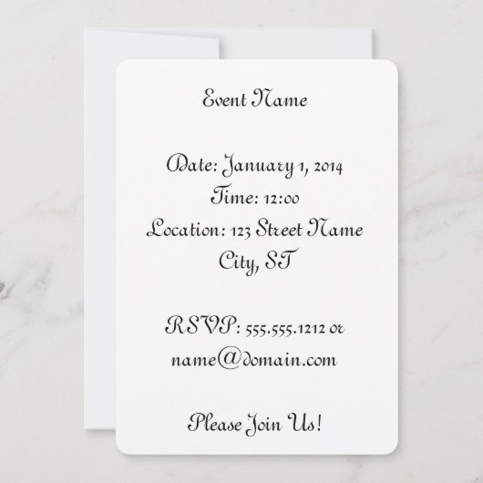 Golf am Sonntag Einladung (Rückseite)