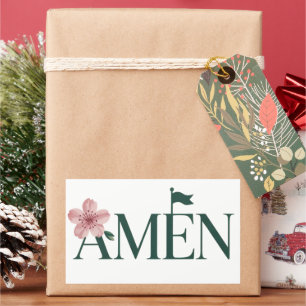 Golf Amen Pink Golfturnier Geburtstagsfeier Mädche Rechteckiger Aufkleber