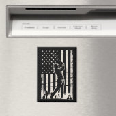Golf American Flag Gifts Birthday Father's Day  Magnet (In Situ (Geschirrspüler))