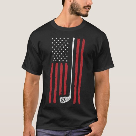 Golf American Flag US Patriotic für Golfer Golfing T-Shirt (Vorderseite)