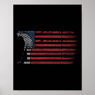 Golf Amerikanische Flagge Golfer Golfen 1 Poster