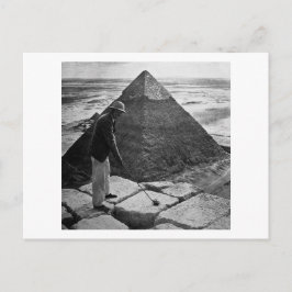 Golf an der Pyramide Vintag Schwarz und Weiß Postkarte
