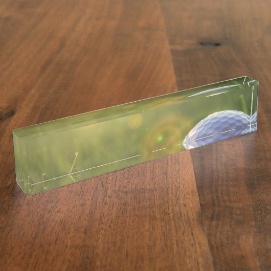 Golf an einem sonnigen Tag Namensplakette (Seite)