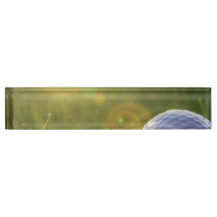 Golf an einem sonnigen Tag Namensplakette