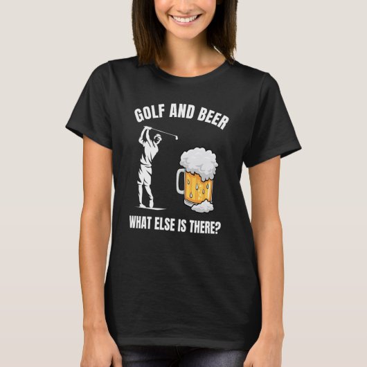 Golf And Beer Golfing Player Golfer Coach Graphic T-Shirt (Vorderseite)