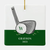 Golf Anfangsbuchstabe Keramikornament (Rückseite)