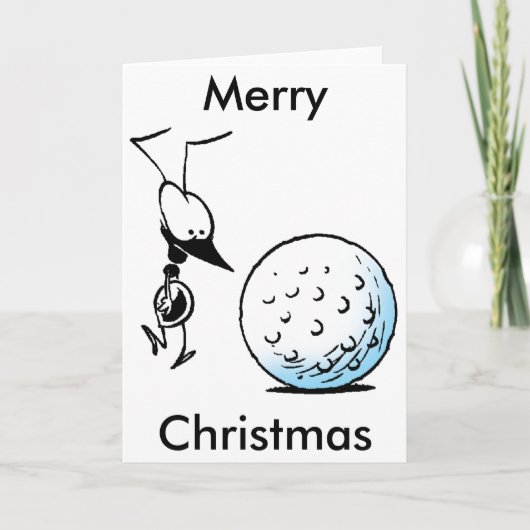 Golf Ant Merry Christmas Card Feiertagskarte (Vorderseite)