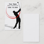 Golf-Anweisung Visitenkarte (Vorne/Hinten)