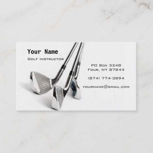 Golf-Anweisung Visitenkarte (Vorderseite)