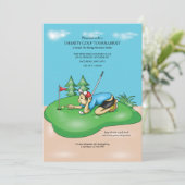 Golf Anyone Einladung (Stehend Vorderseite)