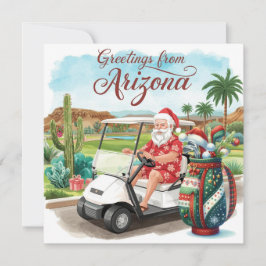 Golf Arizona Christmas Greeting Feiertagskarte