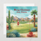 Golf Arizona Christmas Greeting Feiertagskarte (Vorne/Hinten)