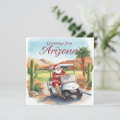 Golf Arizona  Christmas Greeting  Feiertagskarte (Stehend Vorderseite)