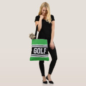 GOLF Athletic Green Schwarz-weiß Racing Stripes Tasche (Am Model)