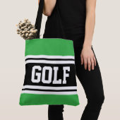 GOLF Athletic Green Schwarz-weiß Racing Stripes Tasche (Von Nahem)