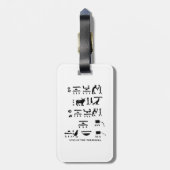 "Golf auf ägyptischen Hieroglyphen" Gepäckanhänger (Rückseite vertikal)