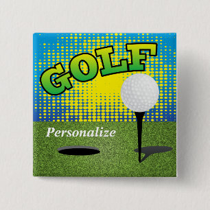Golf auf dem Grün Button