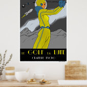 Golf auf dem Mond Poster (Küche)