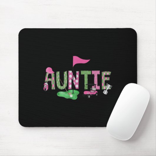 Golf Auntie Nk Hole in einem Golf 1st Birthday Gir Mousepad (Mit Mouse)