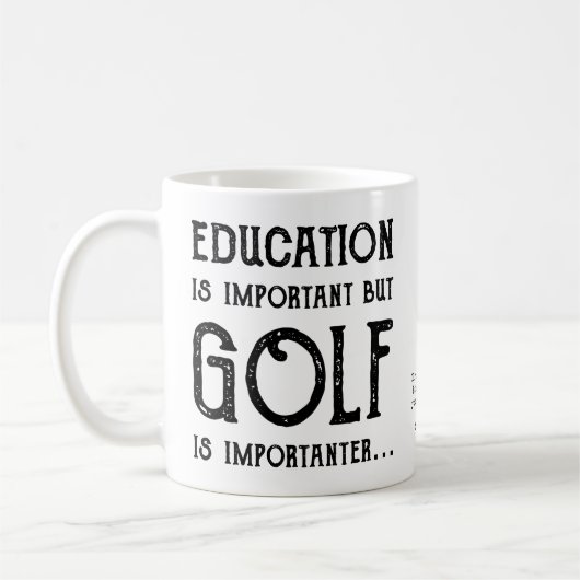 Golf Ausbildung Golfer Personalisiert Kaffeetasse (Links)
