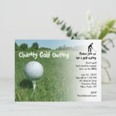 Golf-Ausflug-Wohltätigkeit-Party Einladung (Stehend Vorderseite)