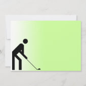 Golf-Ausflug-Wohltätigkeit-Party Einladung (Rückseite)