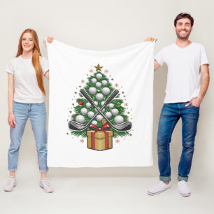 Golf-Ausrüstung Weihnachtsbaum Weihnachten Golf Fleecedecke