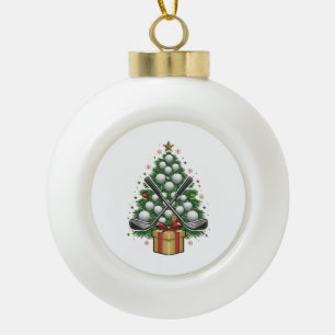 Golf-Ausrüstung Weihnachtsbaum Weihnachten Golf Keramik Kugel-Ornament