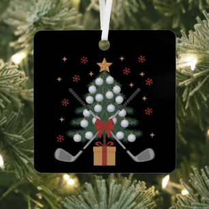 Golf-Ausrüstung Weihnachtsbaum Weihnachten Golf Ornament Aus Metall