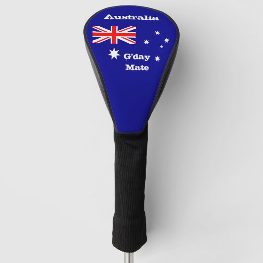 Golf Australia Flag & G'day Mate /Golf Clubs Cover Headcover (Vorderseite)