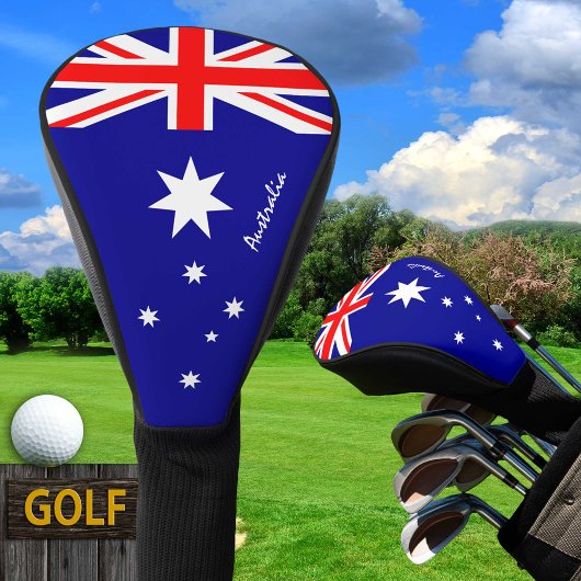 Golf Australia Flag /Golf Clubs Covers Headcover