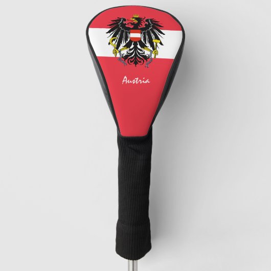 Golf Austria & Austrian Flag / Golf Clubs Abdeckun Headcover (Vorderseite)