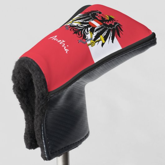 Golf Austria & Austrian Flag / Golf Clubs Abdeckun Headcover (3/4 Vorderseite)