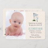 Golf Baby Announcement Boy Ankündigung (Vorne/Hinten)