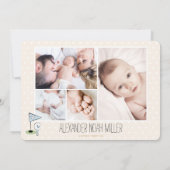 Golf Baby Announcement Boy Ankündigung (Rückseite)