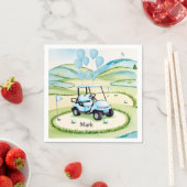Golf Baby Boy Blue Themed Serviette (Beispiel)